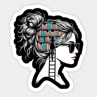 Bookworm Book Nerd Librarian Gifts Bookish Bibliophile Funny Librarian Sticker